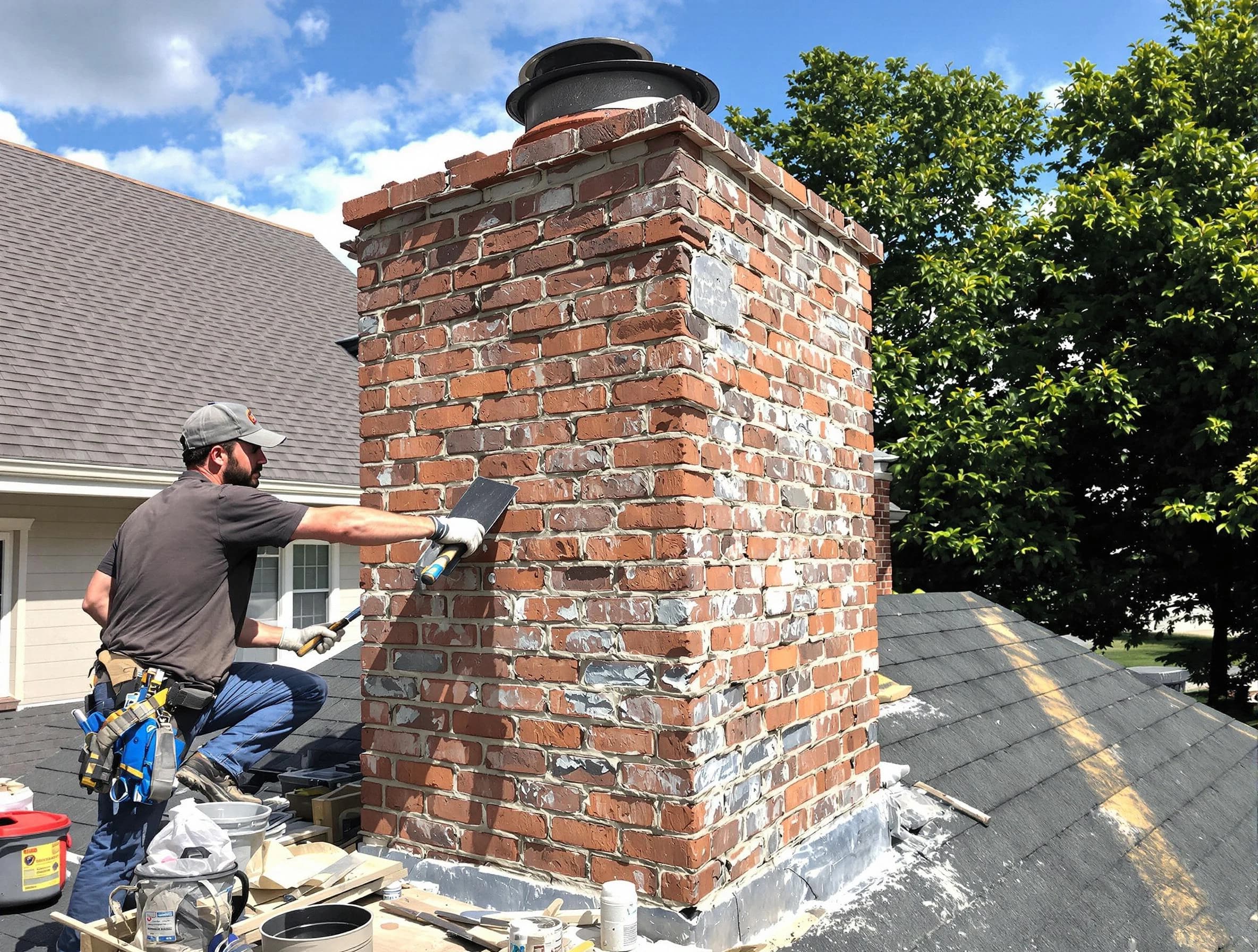 Completed chimney rebuild by Pleasant Grove Chimney Sweep in Pleasant Grove, UT