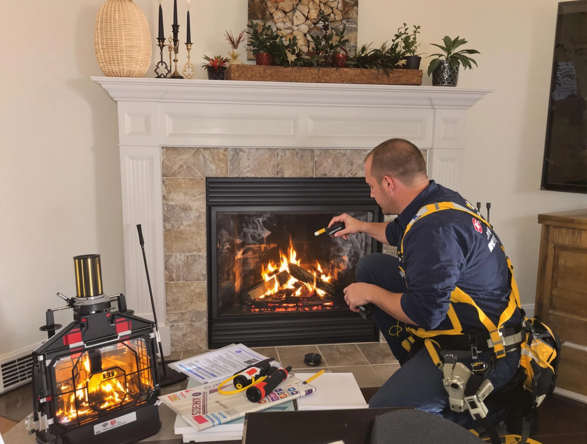 Safety-focused fireplace inspection by Pleasant Grove Chimney Sweep in Pleasant Grove, UT