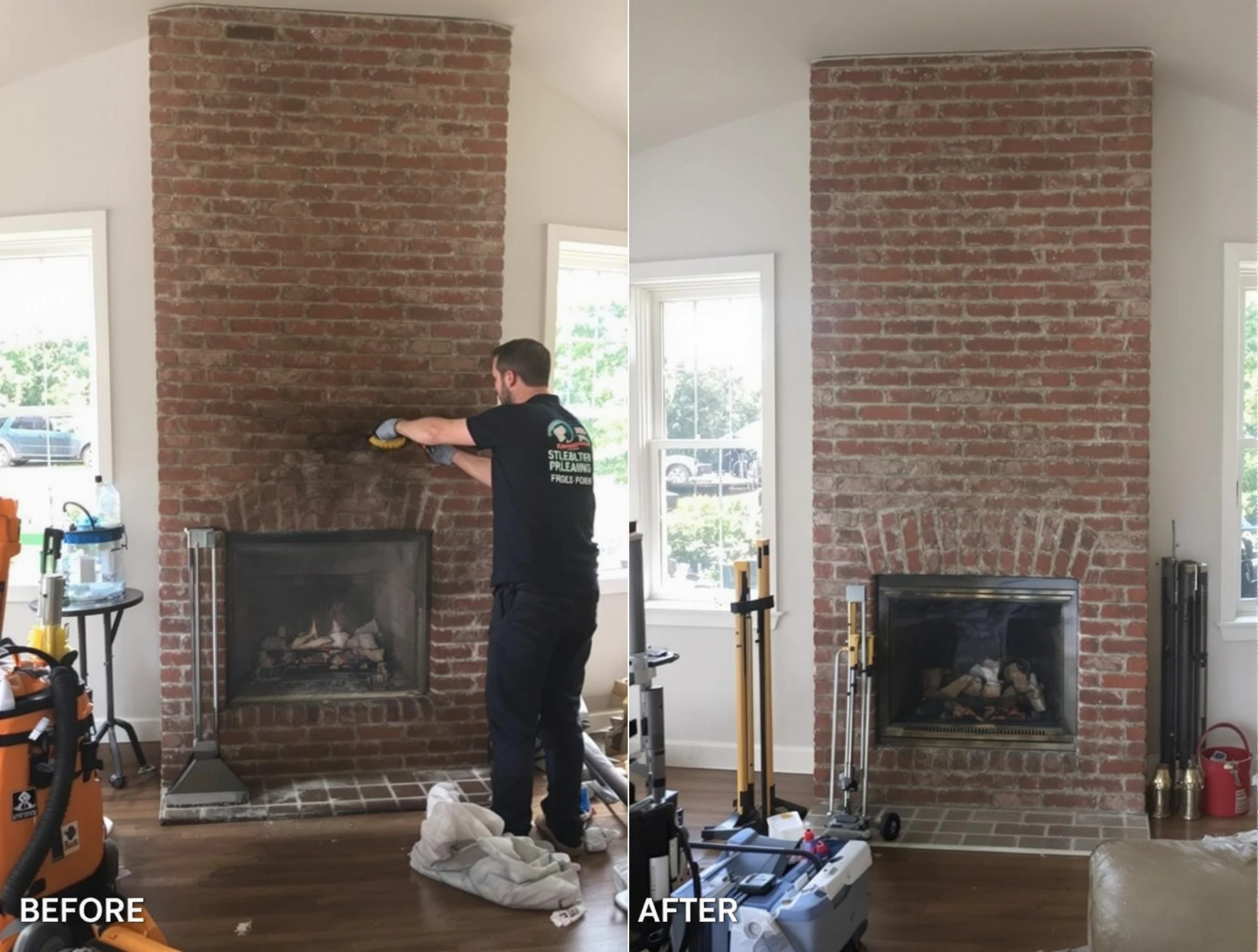 Finished chimney sweeping service by Pleasant Grove Chimney Sweep in Pleasant Grove, UT